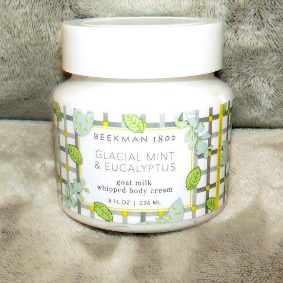 New Beekman 1802 Glacial Mint & Eucalyptus Goat Milk Whipped Body Cream 8oz - Picture 1 of 8